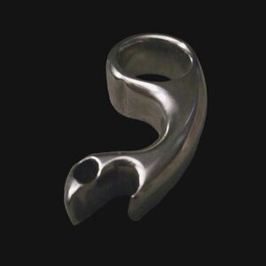 Custom-Made SS bottle opener / window breaker with hole for key chain